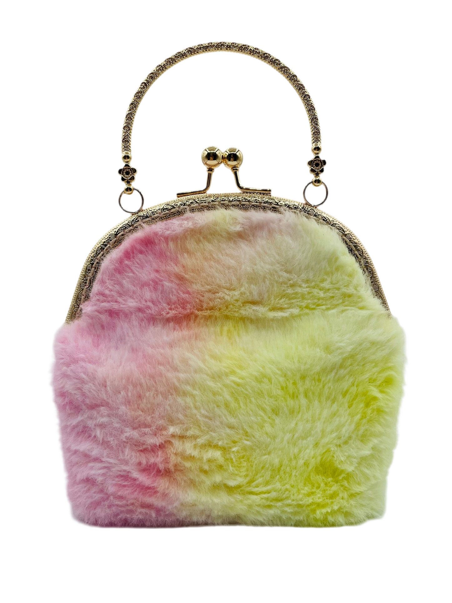 Fluffy Rainbow Purse