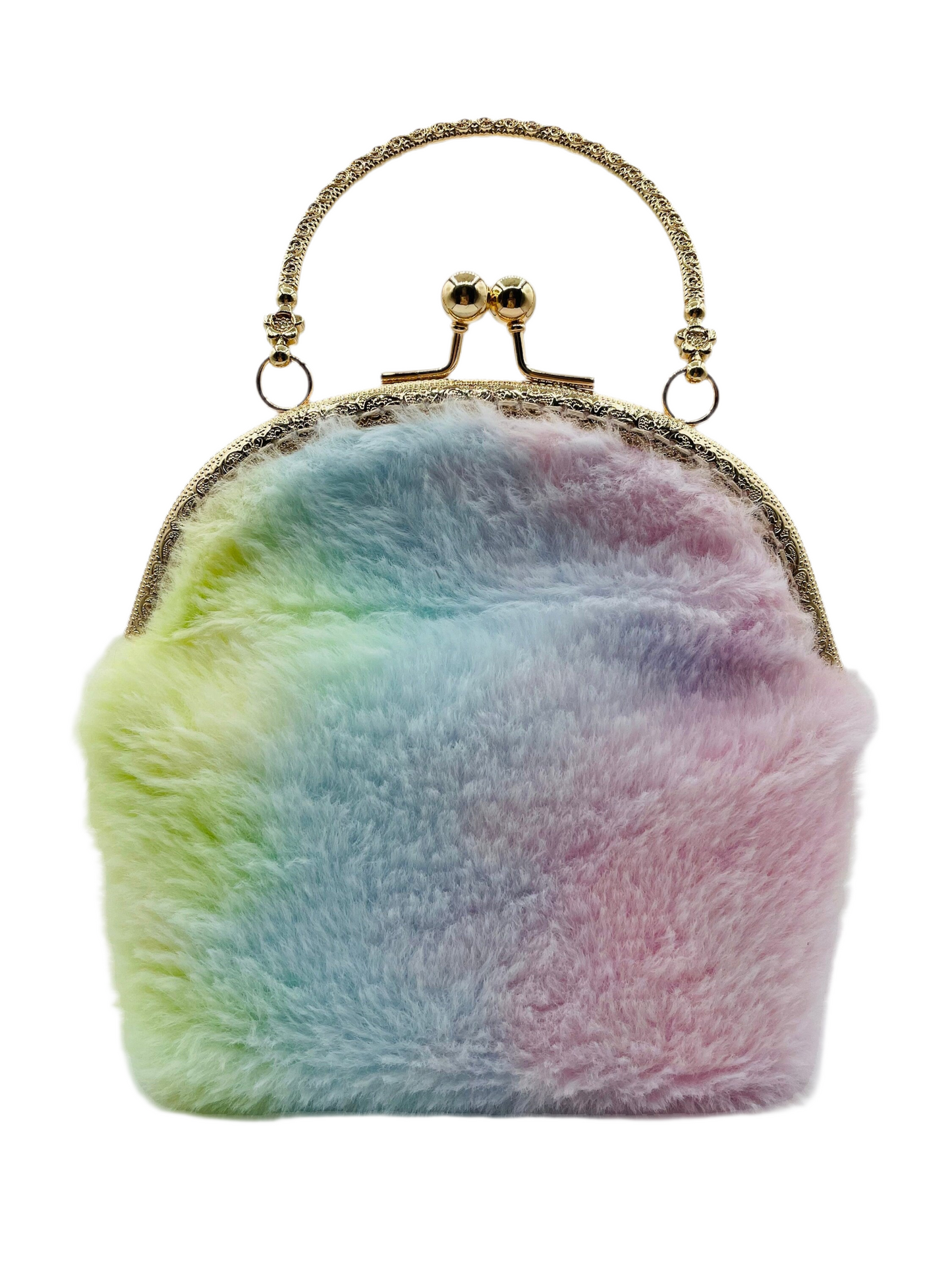 Fluffy Rainbow Purse