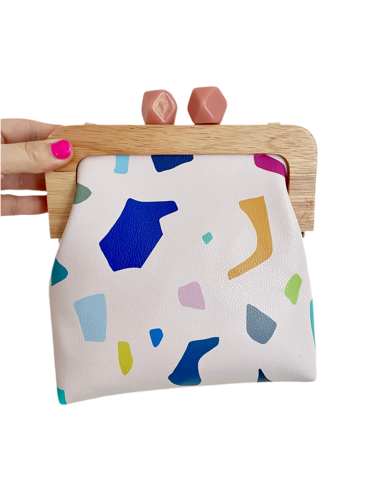 Swear Terrazzo Vinyl Clutch