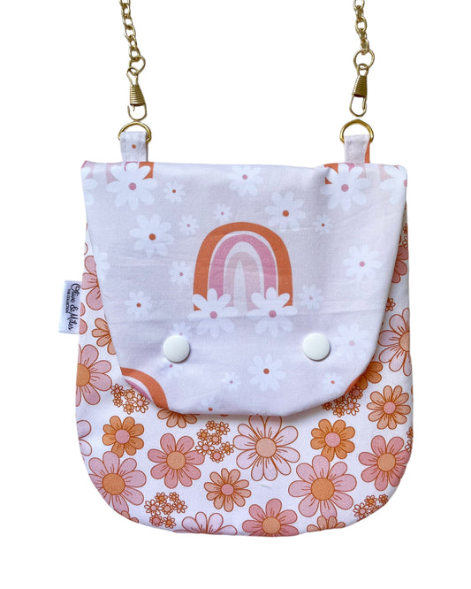 Rainbow Daisy Large Crossbody Bag