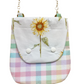 Gingham Flower Crossbody Bag