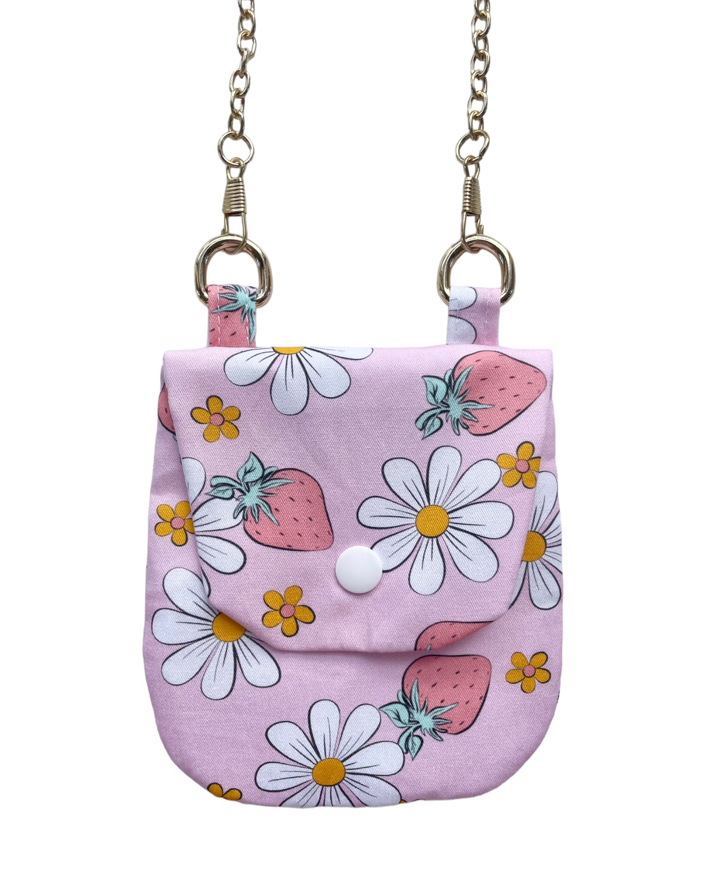 Strawberry Daisy Mini Crossbody Bag