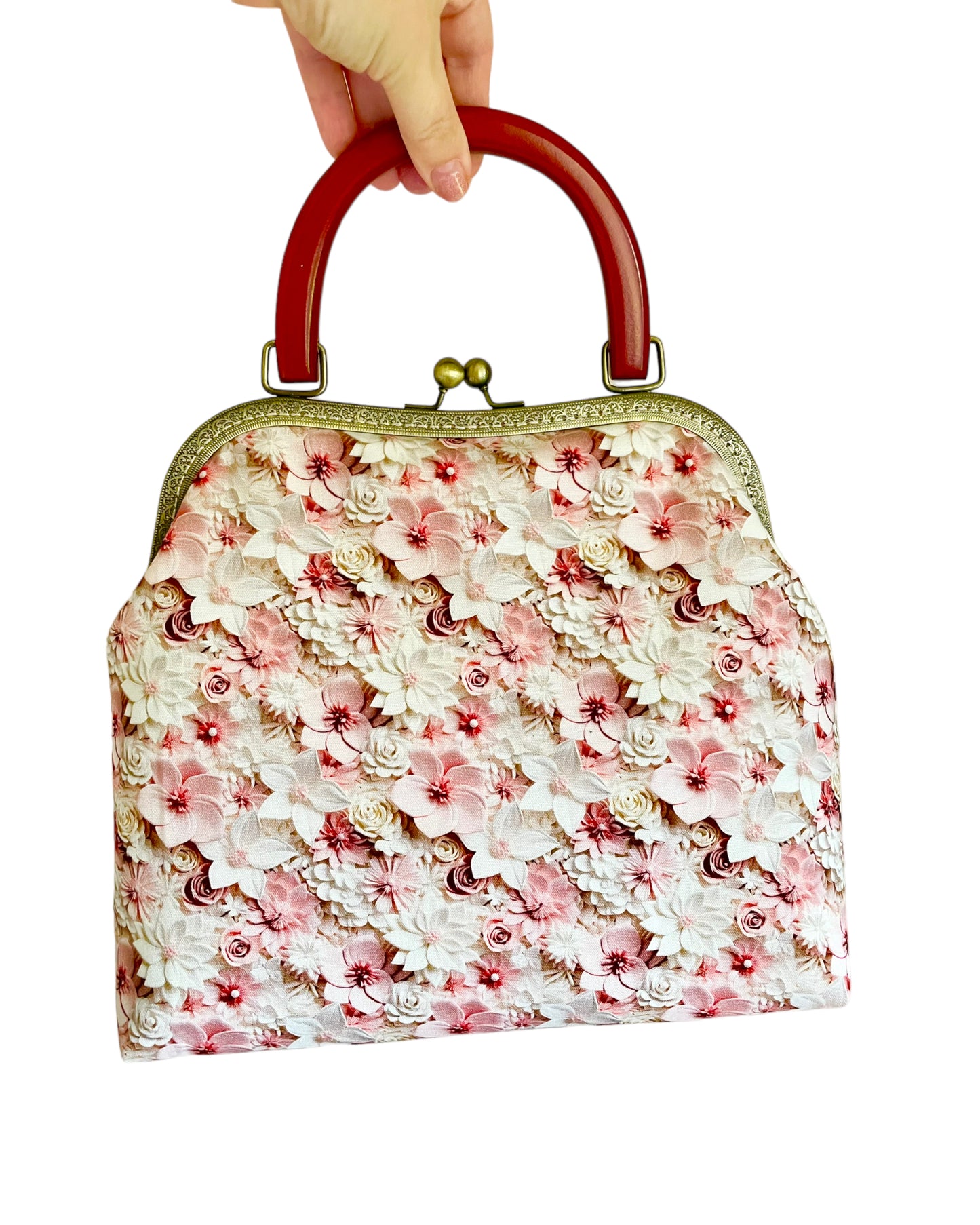 3D Pink Floral Bag