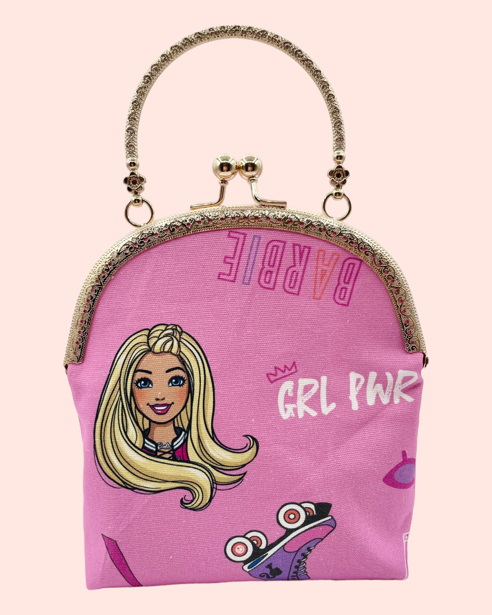 Barbie Big Logo Zip-Around Quilting Enamel Long Wallet Purse Pink Women  Cute | eBay