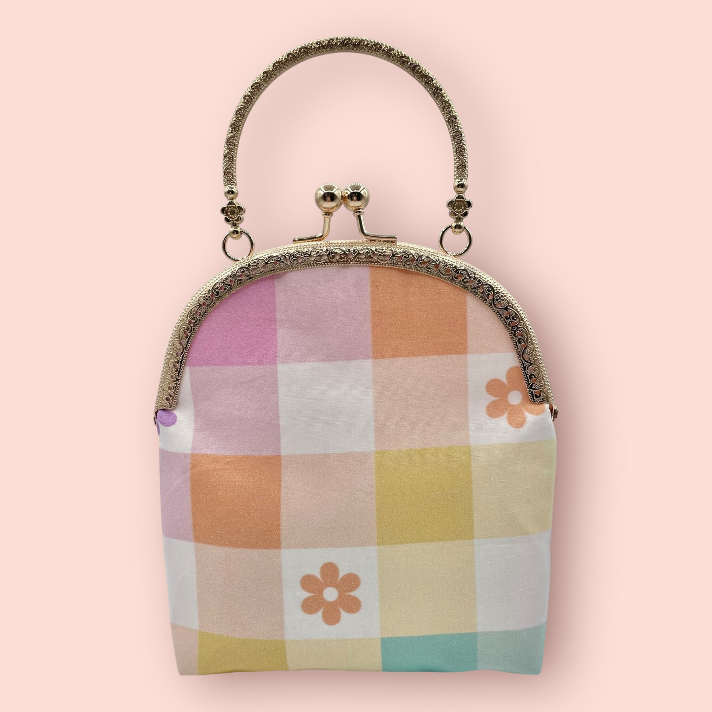 Checkered Daisy Purse