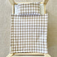 Sand Gingham Doll Bedding