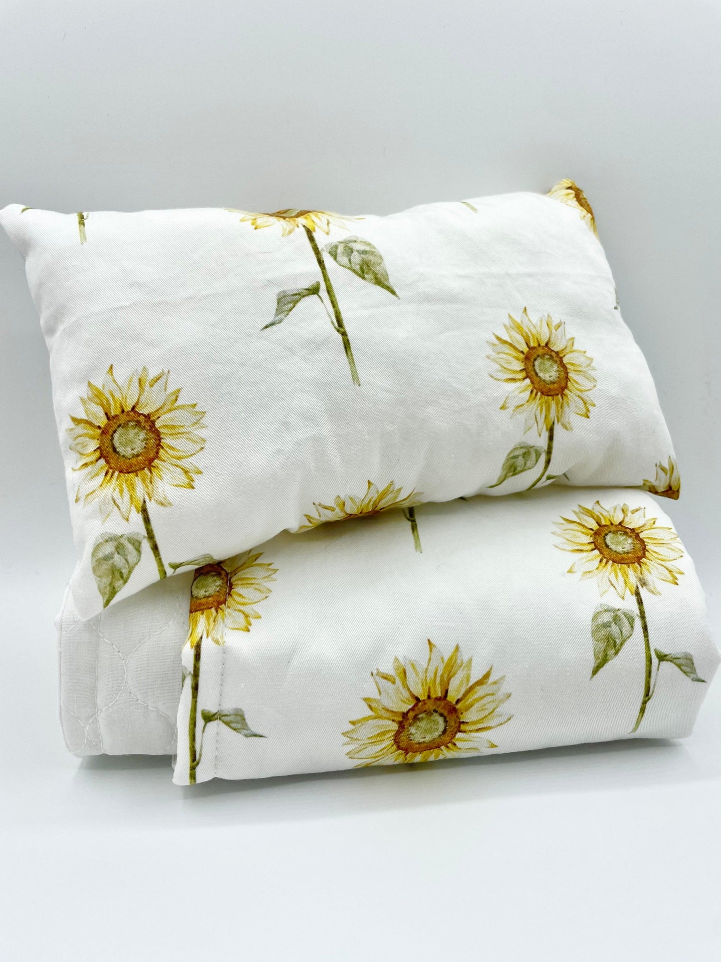 Doll Bed Bedding - Sunflower cot quilt