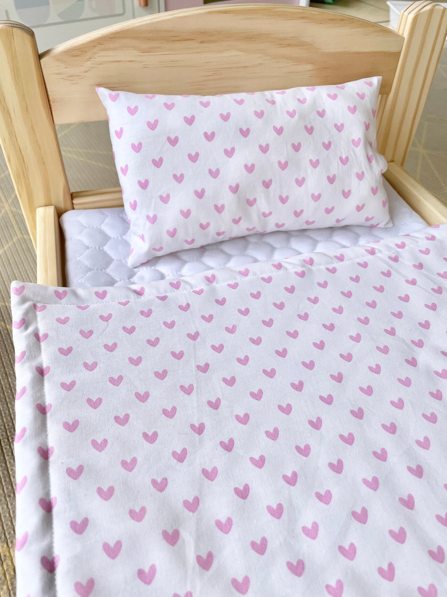 Hearts Doll Bedding